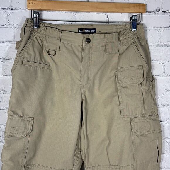 5.11 Tactical Taclite Pro Ripstop Pants Womens 8 Tan 64360 Utility Workwear - Picture 2 of 9